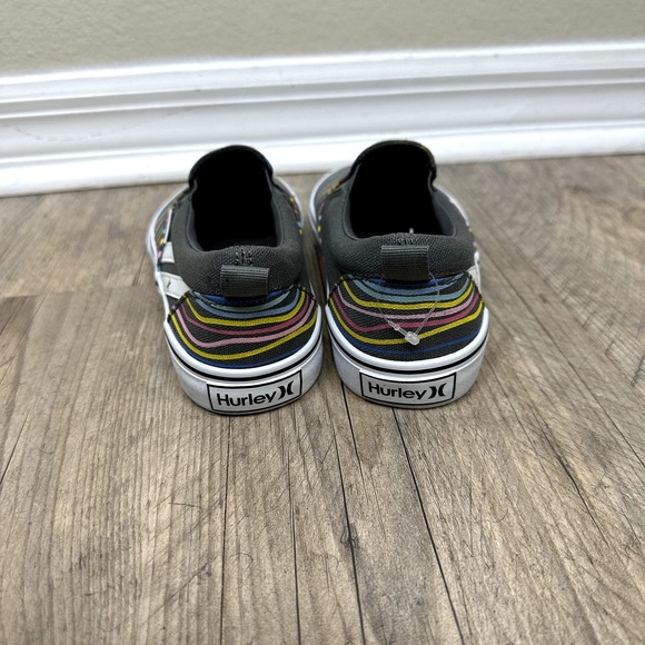 Hurley Kenji Youth 3 Slip on Sneakers Canvas Casual Shoes Multicolor Stripes New - Picture 3 of 5